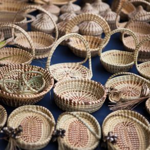 sweet grass baskets at the charleston night market