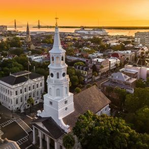 Historic Downtown Charleston at Sunset