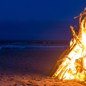 beach bonfire