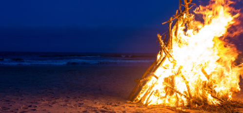 beach bonfire