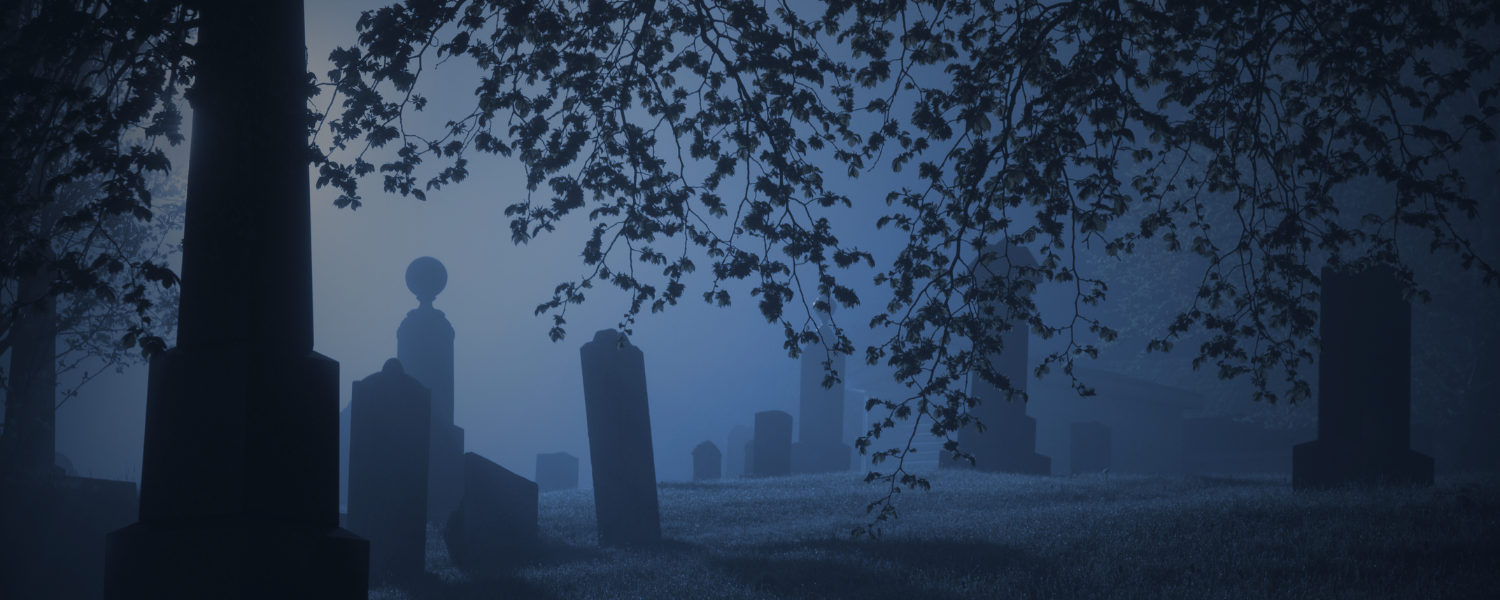 spooky graveyard