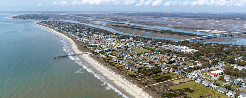 aerial view of isle of palms