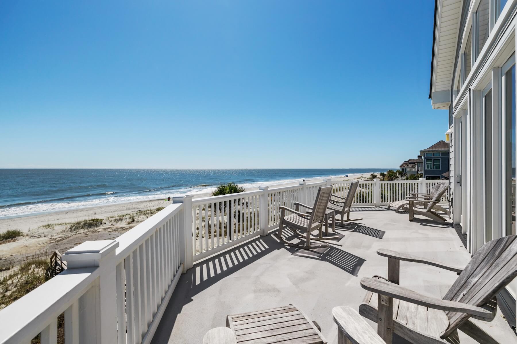 oceanfront rental view on isle of palms