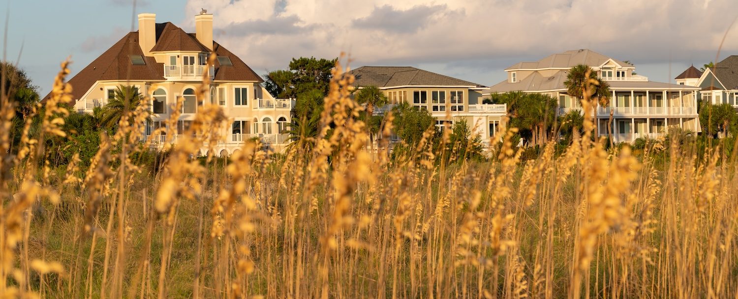 Wild Dunes Resort, South Carolina, USA - September 28, 2019. Luxury ocean view luxury houses at Wild Dunes Resort, Isle of Palms, South Carolina.