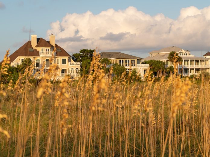 Wild Dunes Resort, South Carolina, USA - September 28, 2019. Luxury ocean view luxury houses at Wild Dunes Resort, Isle of Palms, South Carolina.